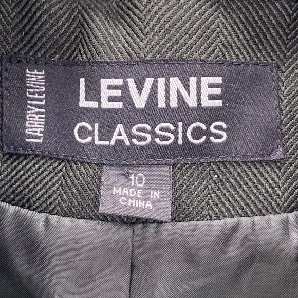 Levine Classics 2pc Set Blazer & Pants Olive Women’s Size 10 - Picture 5 of 11